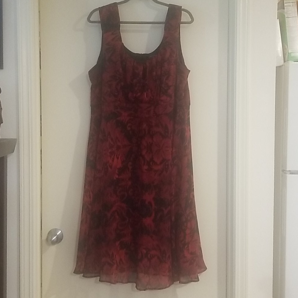 Beautiful black and red floral dress